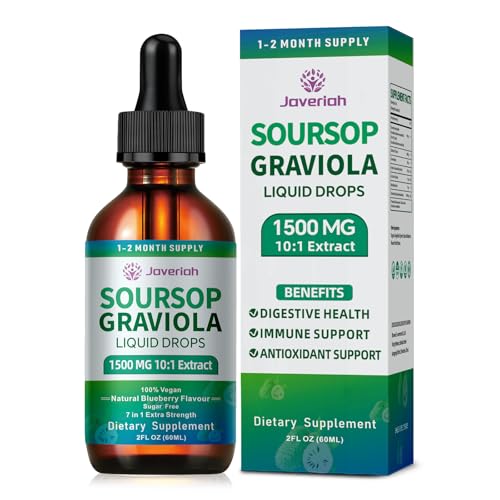 Soursop Graviola Liquid Drops Supplement with Sea Moss Extract