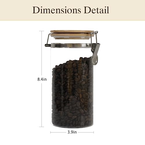 Glass Storage Jars Set Elegant Containers with Airtight Bamboo Lids
