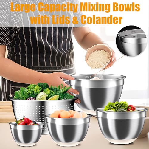 Mixing Bowls with Airtight Lids Set (Khaki)