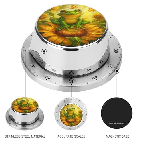 Frog and Sunflower Kitchen Timer (Style-1 / One Size)