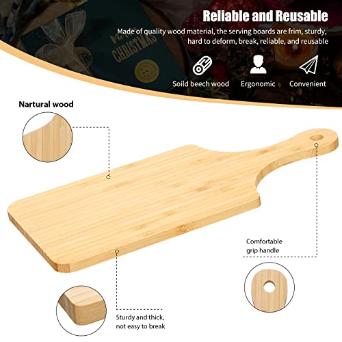 12 Pcs 11 x 5 Inch Bamboo Wood Cutting Board with Handle (11"L x 5"W)