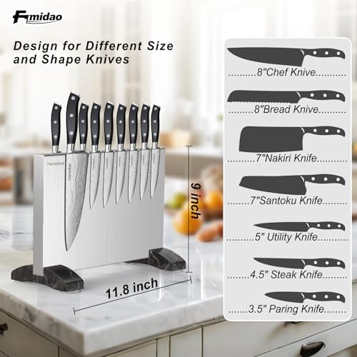 Magnetic Knife Holder Block (11.8×5.5×9 inch)