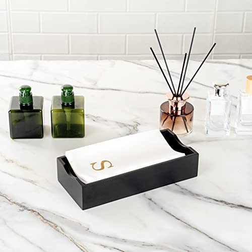 Luxenap Rectangle Gold Letter A White Paper Linen