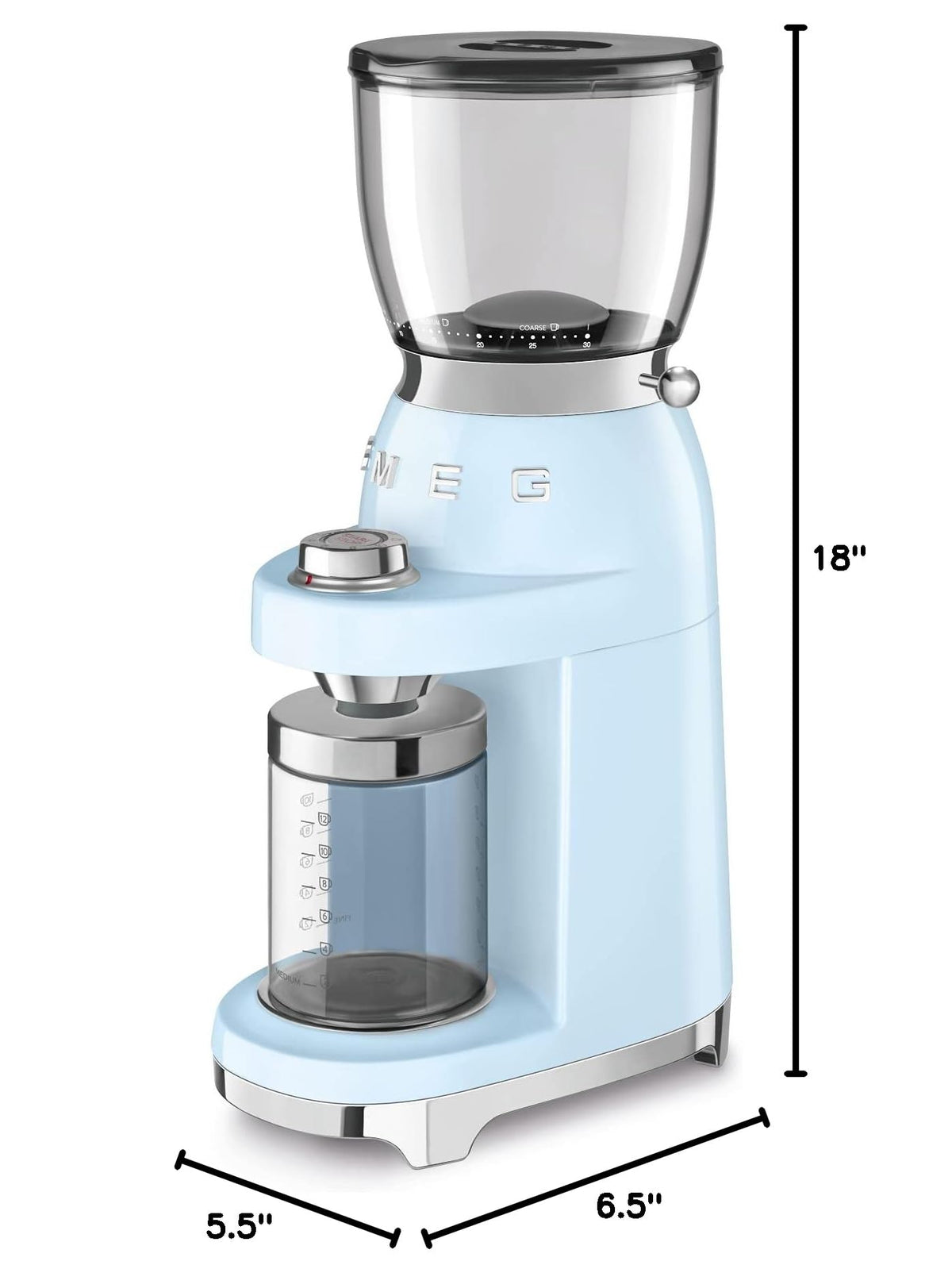 50's Retro Style Aesthetic Coffee Grinder (Pastel Blue)