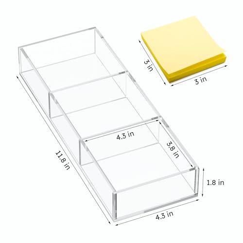 Clear Desk Drawer Organizer Tray