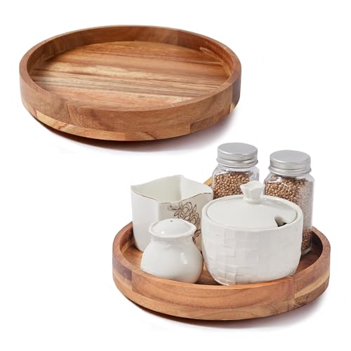 Acacia Wood Lazy Susan Organizers