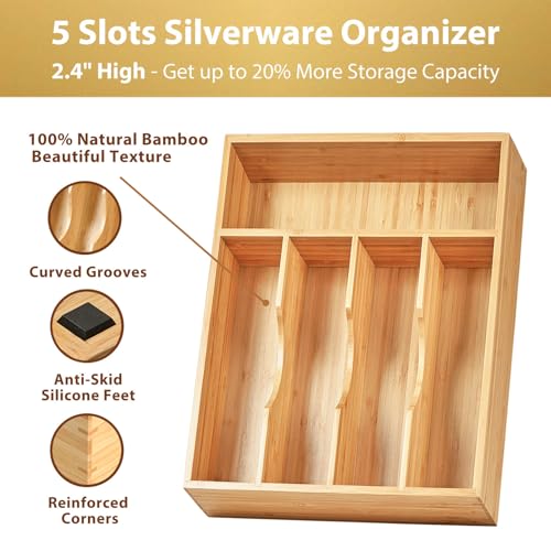 Kitchen Silverware Flatware Utensils Drawer Organizer