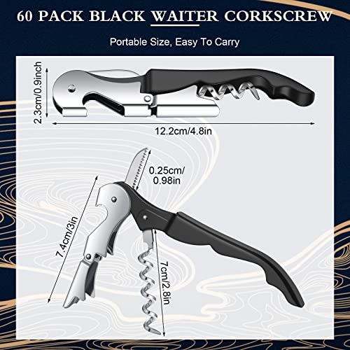 Waiter Corkscrew Wine Openers Heavy Duty Hinges Wine Key Bottle Opener All in One Double Hinged Waiter's Corkscrew with Foil Cutter Wine Tools for Bartenders Servers Sommelier