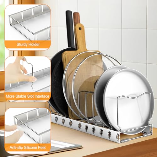 Lid Organizer Pot Lid Organizer Detachable