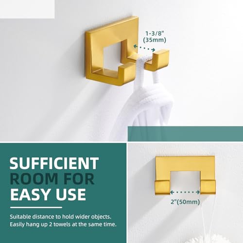 Double Towel Hook Brushed Nickel