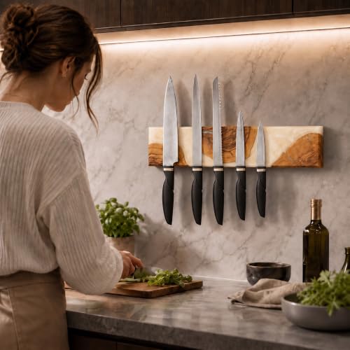 11.8 Inch Magnetic Knife Holder for Wall (White / 11.8IN)