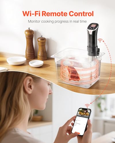 Sous Vide Precision Cooker (3.03 x 3.39 x 15.2 inch / 77 x 86 x 386 mm / Wifi-Color screen)