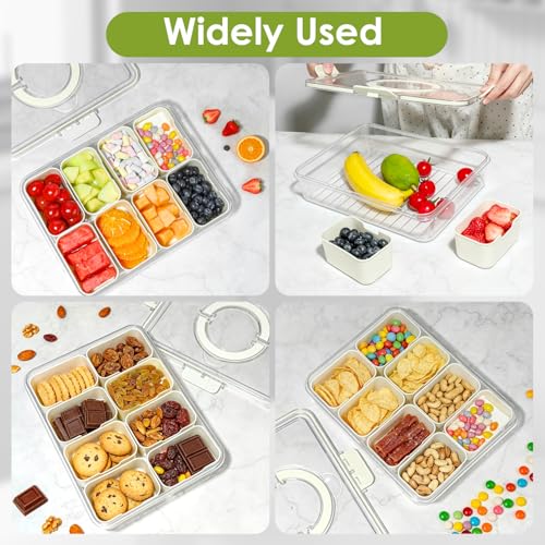 Divided Serving Tray with Lid and Handle