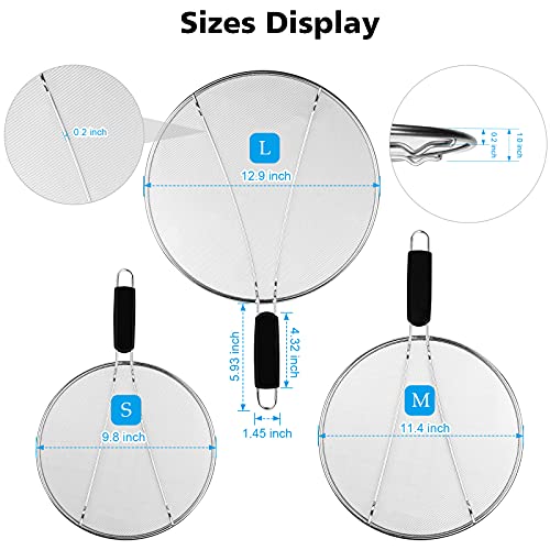 Large Splatter Screen for Frying Pan