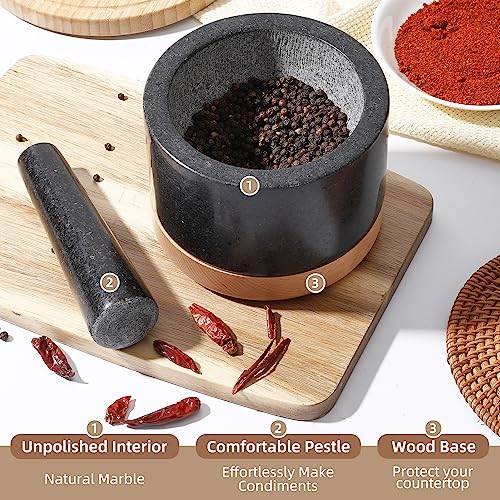 Polished Granite Mortar and Pestle Set