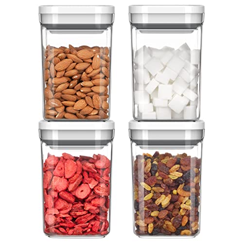 4 Pack Airtight Food Storage Container Set for Pantry Organization