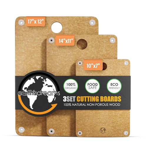 3 Piece Composite Wooden Cutting Board Set