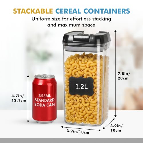 6 PCs 1.2 Liter Airtight Food Storage Containers ‎with Lids