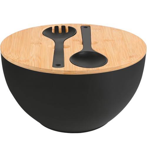Bamboo Fiber Salad Bowl with Servers Set Large 10