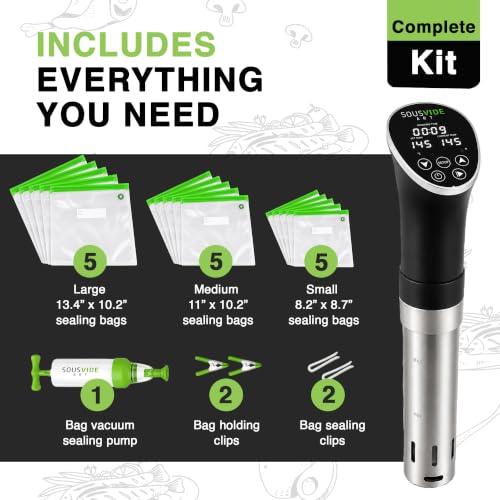 Sous Vide Cooker 1000W (15-Bag Machine Kit / Regular)