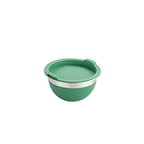 10 Pc Covered Stainless Steel and Silicone Mixing Bowl Set (10 PC Set / Mint Green)