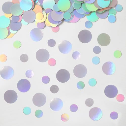 Silver Circle Dots Birthday Confetti