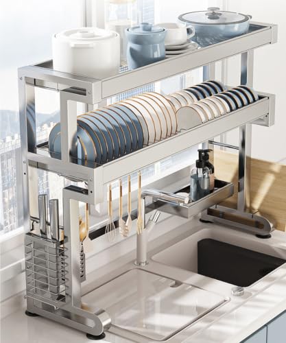 Over the Sink Dish Drainer Drying Rack 3 Tier
