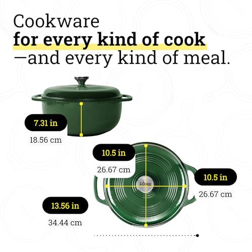 Essential Enamel Cast Iron Dutch Oven (Evergreen)