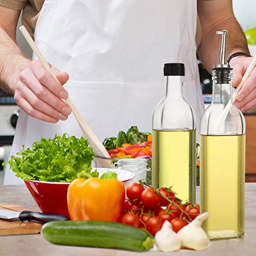 2 PACK] 17 oz Glass Olive Oil Dispenser Bottle Set (2 Pack)