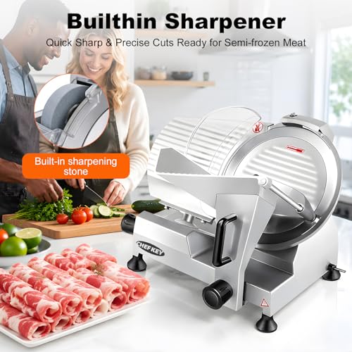 Commercial Meat Slicer 10 inch Electric Food Slicer Frozen Meat (10IN-240W)