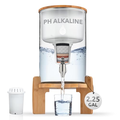 pH Recharge Glass Alkaline Water Dispenser Filter System
