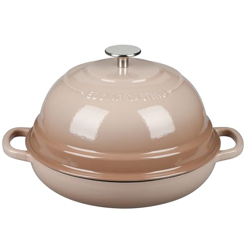 Enameled Cast Iron Dutch Oven Pot with Lid (Mocha)