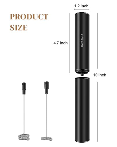 Milk Frother Rechargeable with Cover