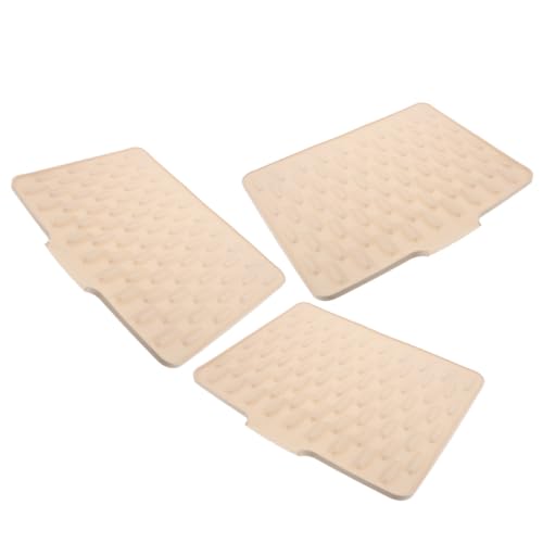 3pcs Large Silicone Dish Drying Mat Sloped Drainage for Counter
