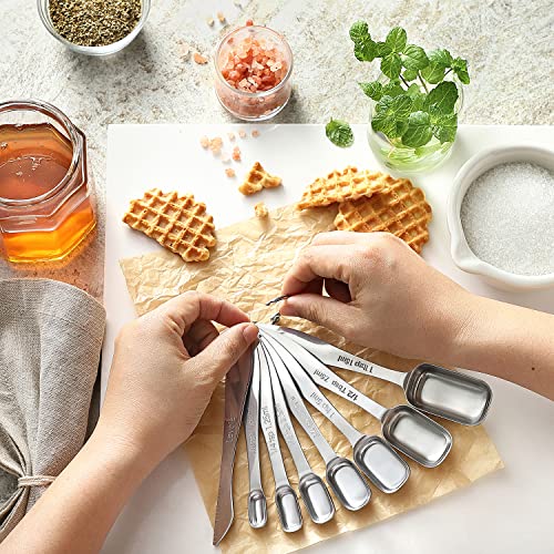 Stainless Steel Measuring Cups and Spoons Set of 20 w