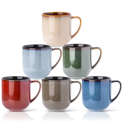 12OZ Ceramic Coffee Mugs Set of 6