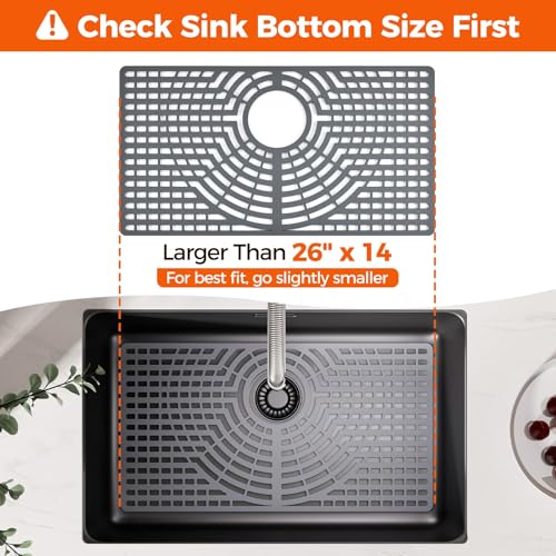 Silicone Sink Protector for Kitchen Sink (26x14 rear)