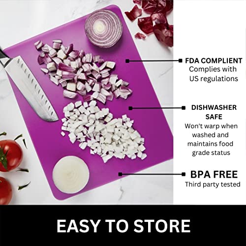 Flexible Plastic Cutting Board Mats set