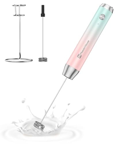 Rechargeable Milk Frother with Stand