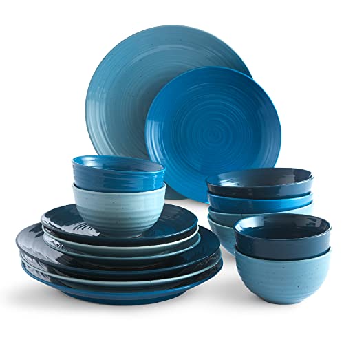 Speckled Stoneware Dinnerware Set for 4