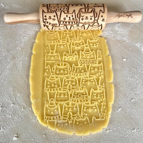 3 Mini Embossed Rolling Pin Set by Algis Crafts