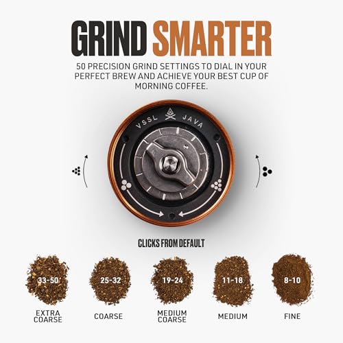 VSSL Java G45】Premium Manual Coffee Grinder (Carbon / 45 Gram Standard)