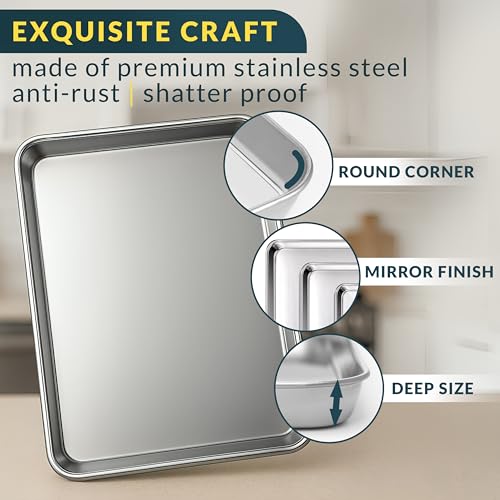 Baker’s Signature Stainless Steel Cookie Sheet Set of 3