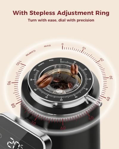 G3 64mm Flat Burr Coffee Bean Grinder (Black)