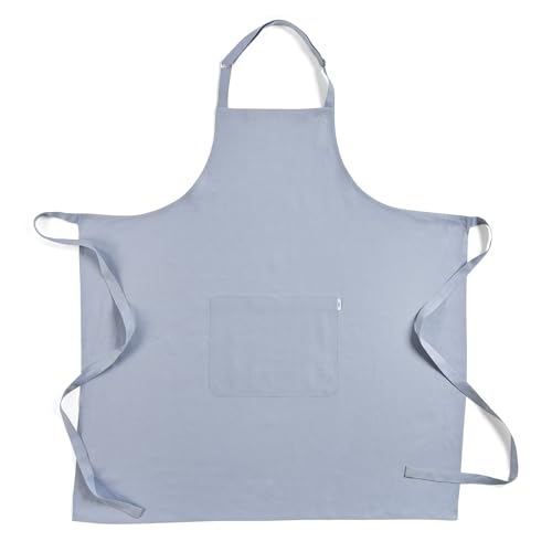 100% Pure Linen Full Midi Bib Apron for Women & Men