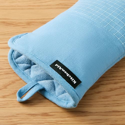 Gourmet Series Gridlines Oven Mitts 2 (Blue Velvet)