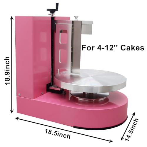 Cake Decorating Coating Machine Cream Spreading Automatic Frosting Turntable with Graduated Scraper 60