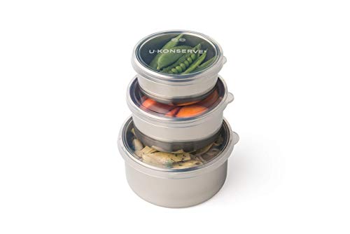Stainless Steel Trio Food Containers with Silicone Lids