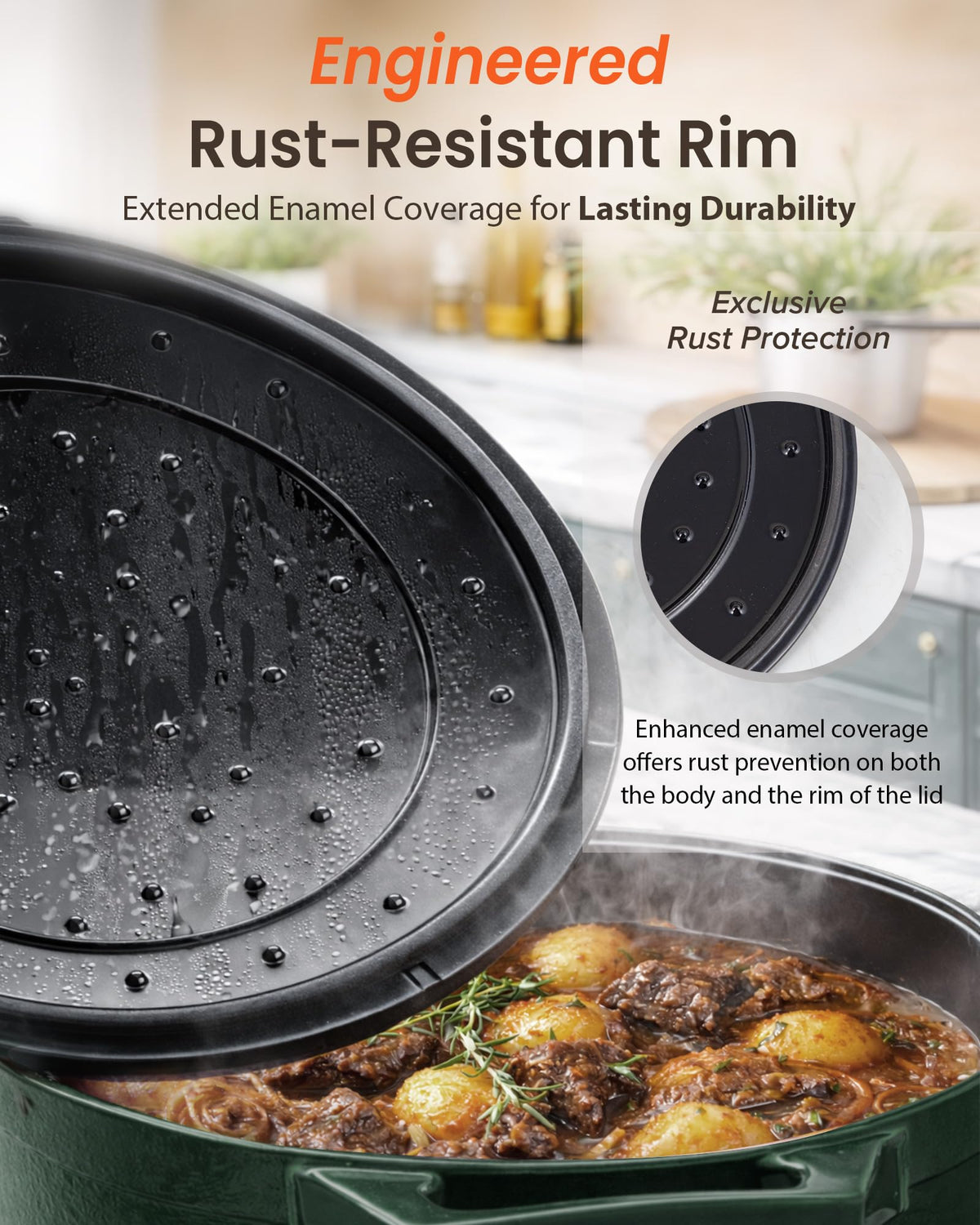 6QT Cast Iron Dutch Oven Pot with Lid