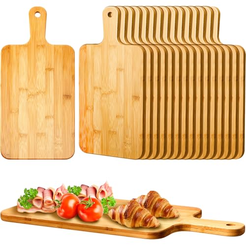 50 Pcs Cutting Boards with Handle (15.7"L x 7.8"W / Bamboo)